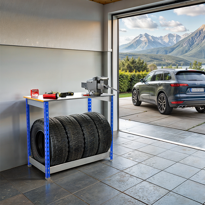 Верстак металлический Garage-111 фото в гараже Стеллаж Мастер